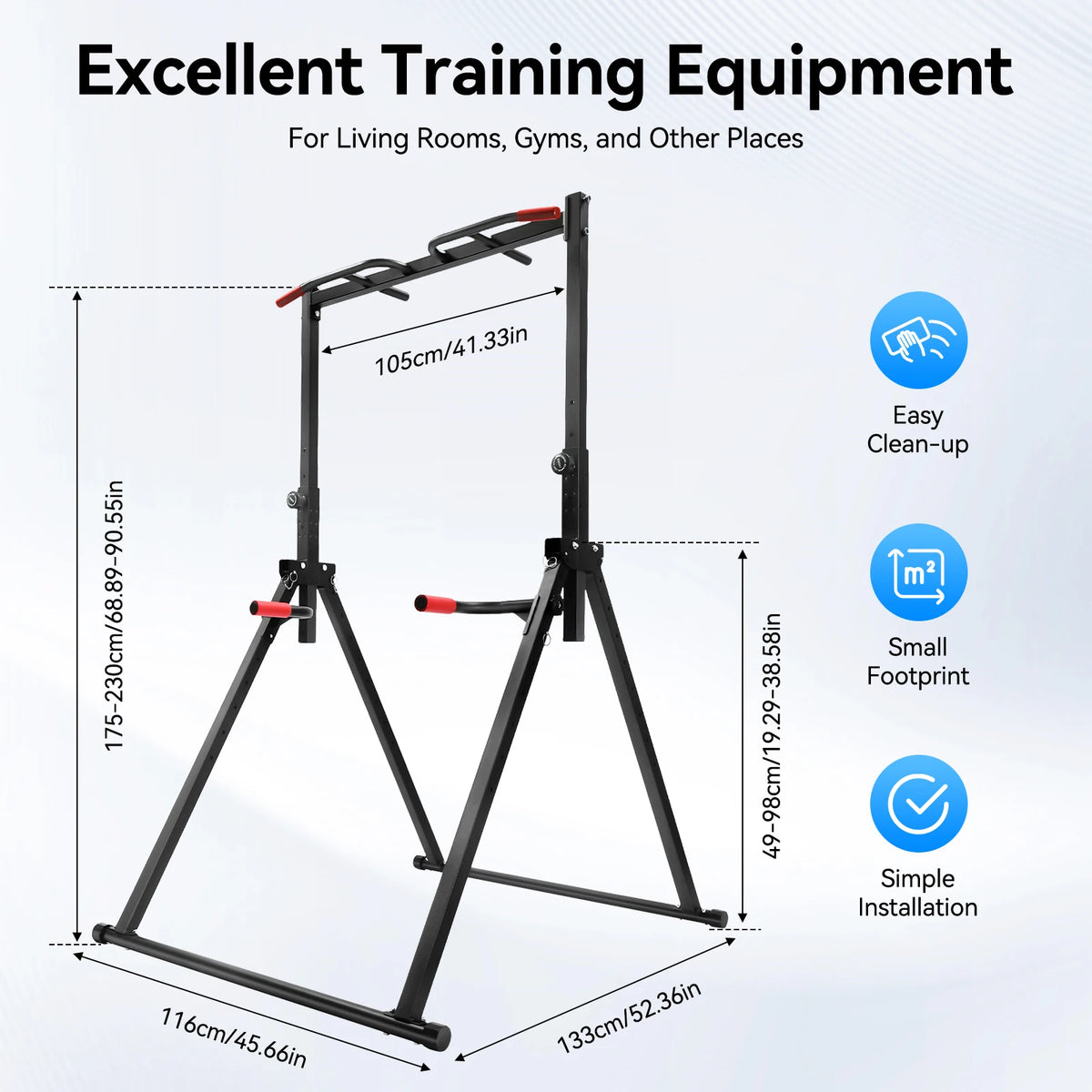 Adjustable Foldable Pull Up Bar For Home Gym Strength Training