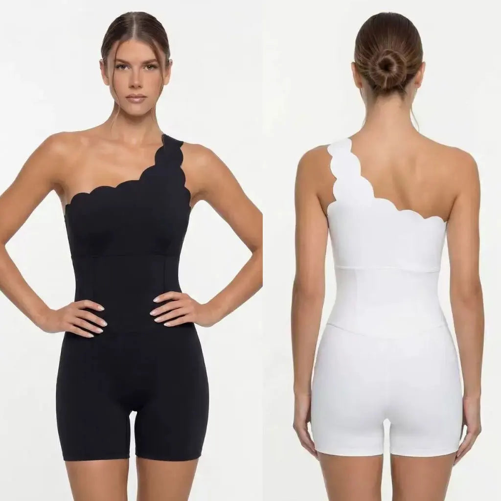 Fubeike Women Breathable Nylon Elastane Fitted One Piece Jumpsuit