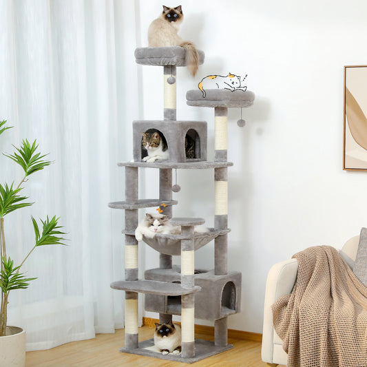 PAWZ Road Multi Level Cat Tree Tower With Hammock Posts