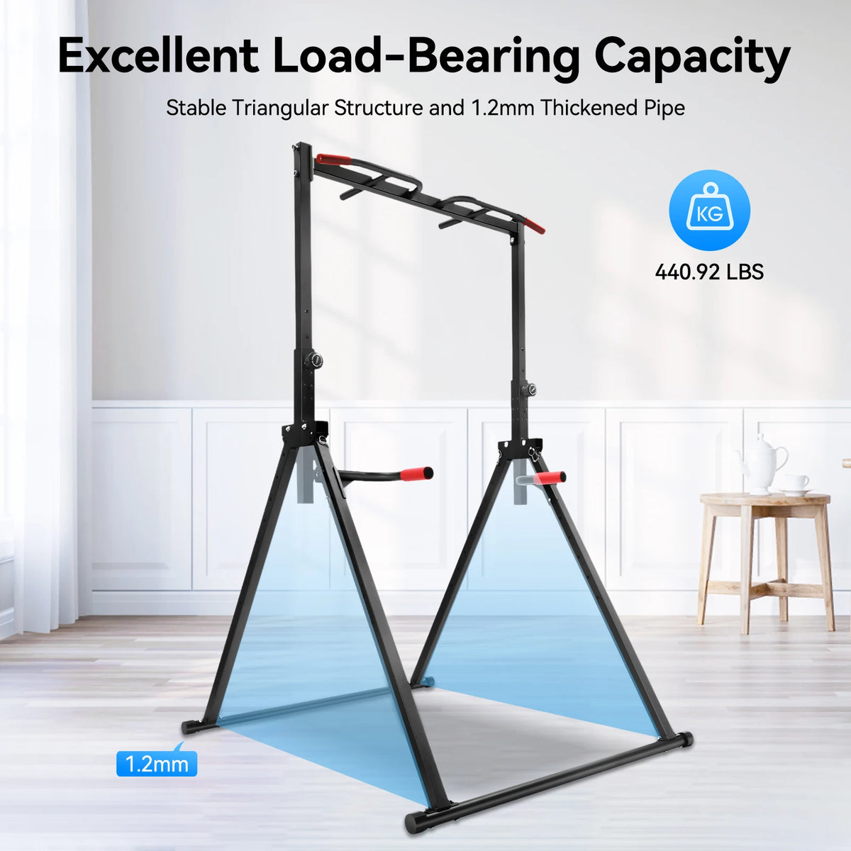 Adjustable Foldable Pull Up Bar For Home Gym Strength Training