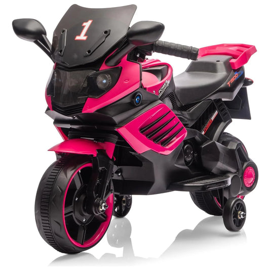 HiMISS Kids Electric Motorcycle Ride On Toy With Training Wheels