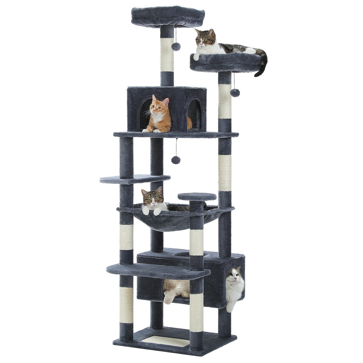 PAWZ Road Multi Level Cat Tree Tower With Hammock Posts