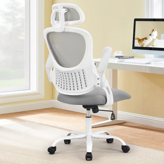 JHK Ergonomic Mesh Office Chair With Flip Up Adjustable Arms