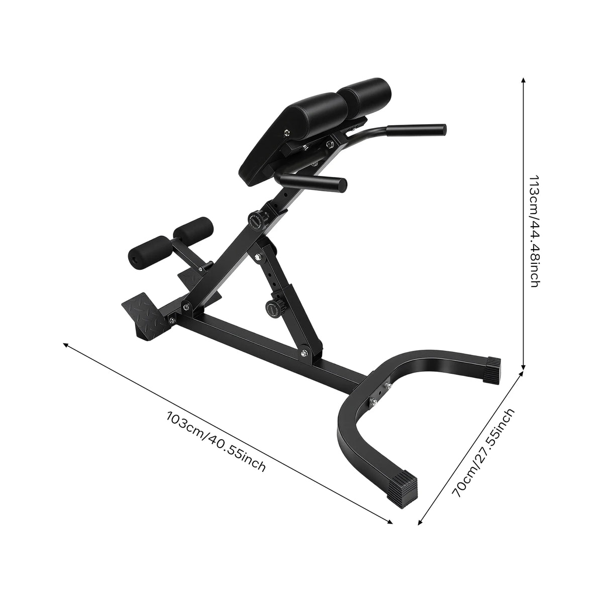 Foldable Roman Chair Hyperextension Bench For Core Training