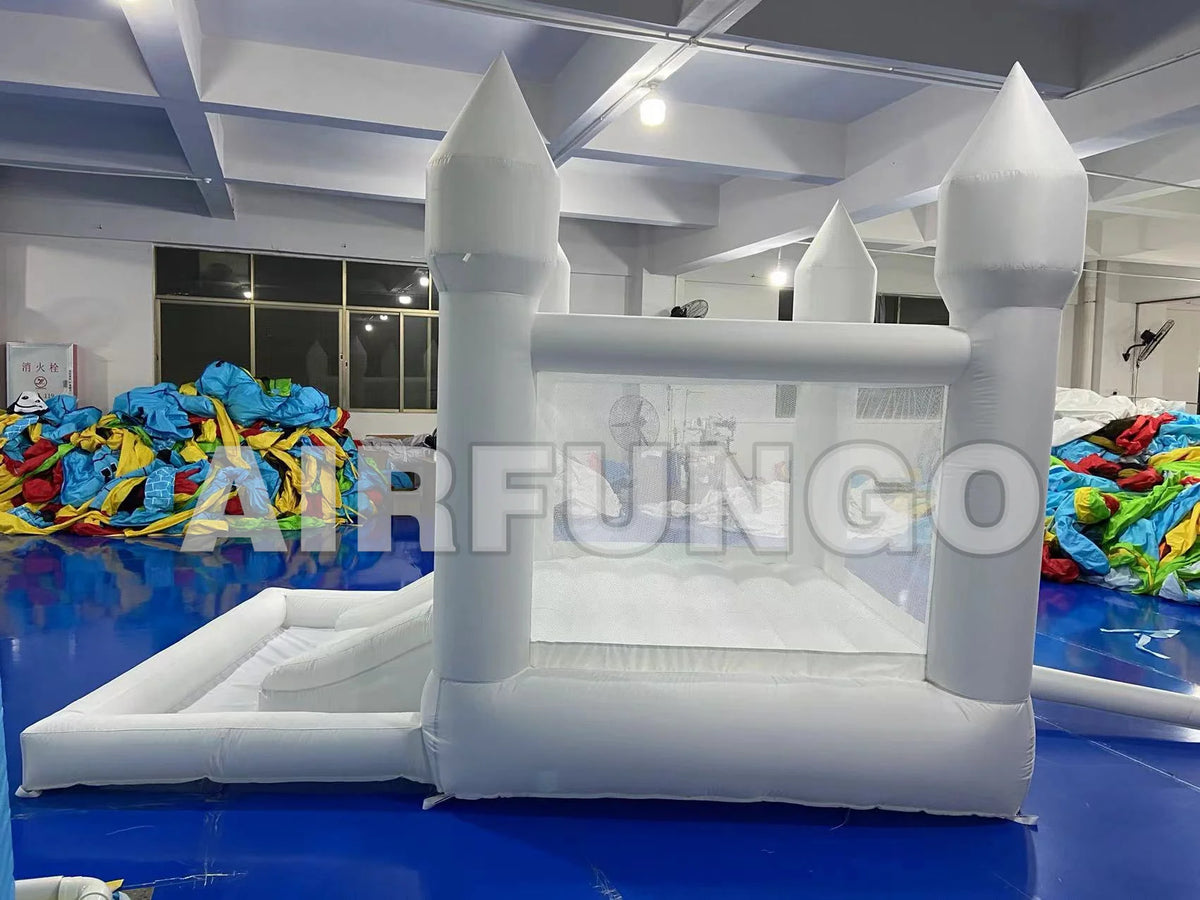 Inflatable Bounce House With Slide And Ball Pit For Parties