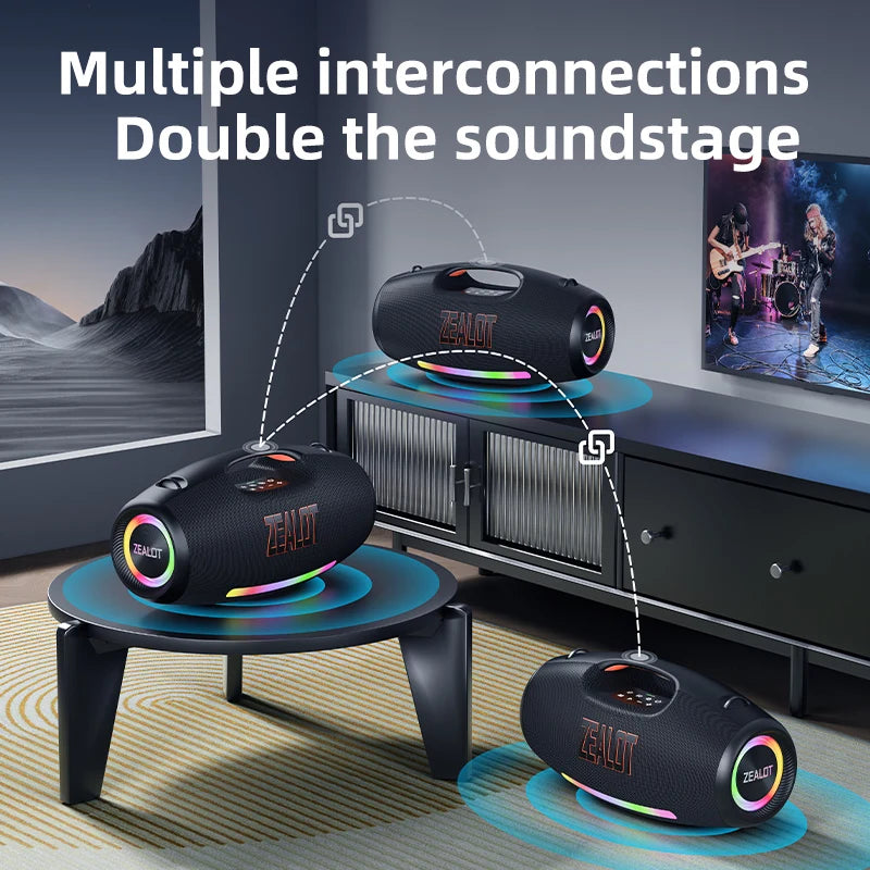 Zealot Waterproof Portable Bluetooth Speaker With Deep Bass Wireless Audio