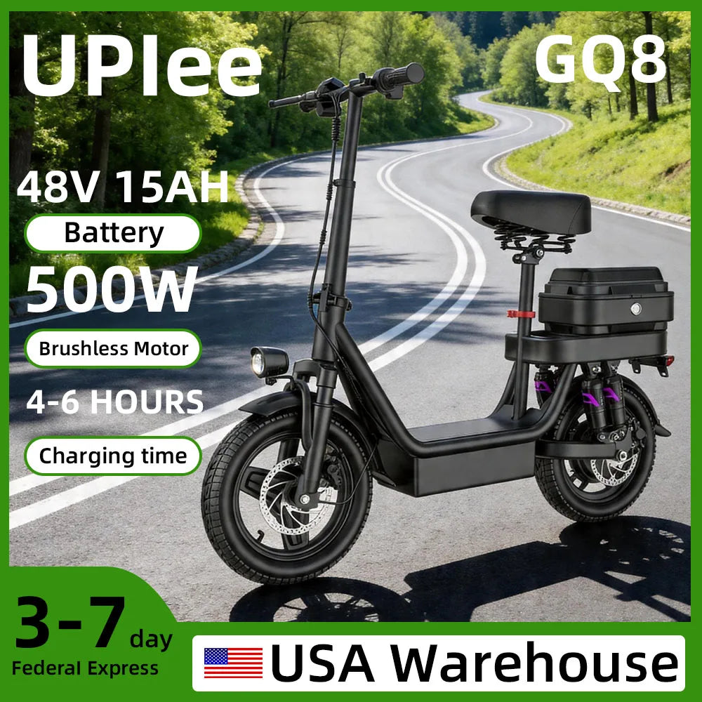Uplee 500W Electric Bike Foldable Full Suspension Urban Cruiser
