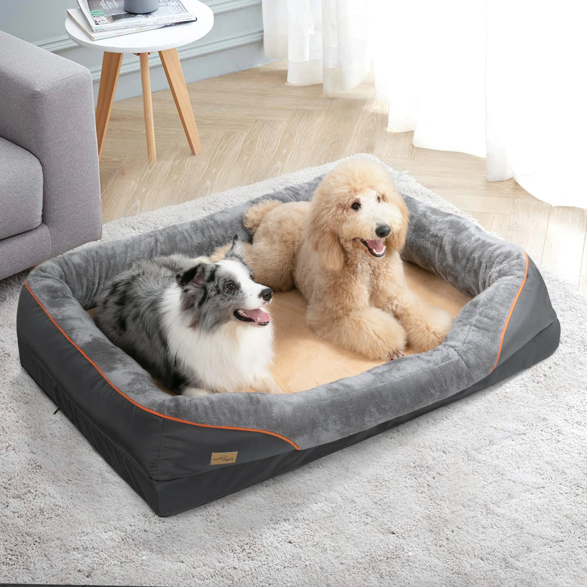 Bingopaw Soft Fleece Dog Bed Removable Washable Waterproof Cover