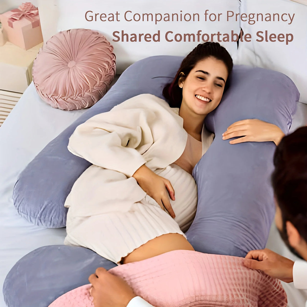 Detachable G Shaped Maternity Pillow For Pregnant Lumbar Support Cushion