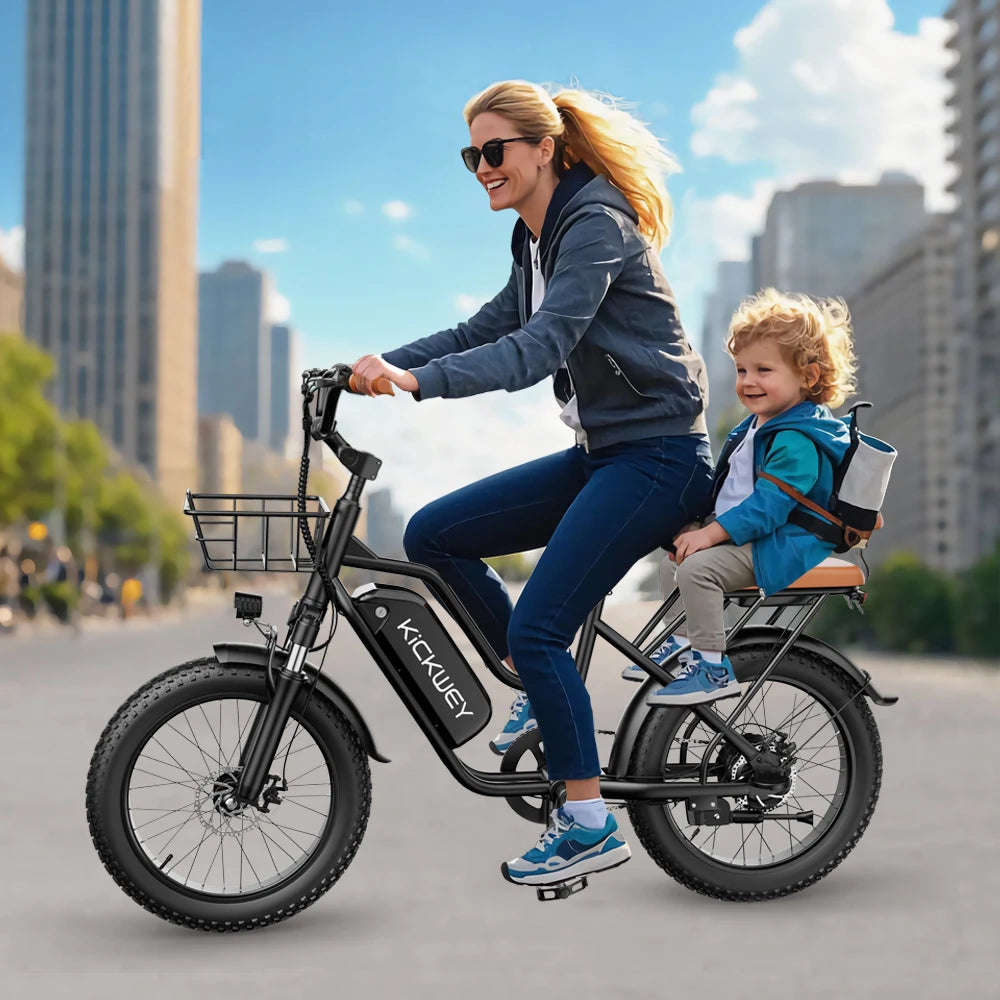 Kickwey LD20 1500W Long Range Fat Tire Electric Bike