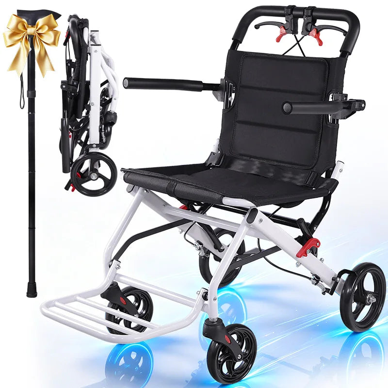 CvitalelPersd Lightweight Foldable Travel Wheelchair For Adults And Seniors