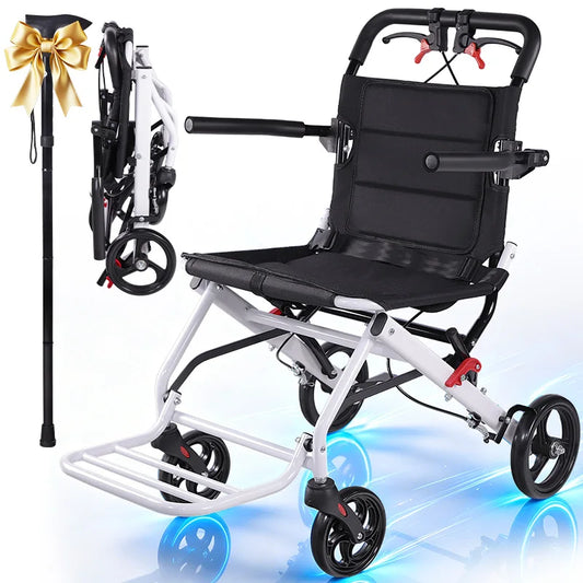 CvitalelPersd Lightweight Foldable Travel Wheelchair For Adults And Seniors