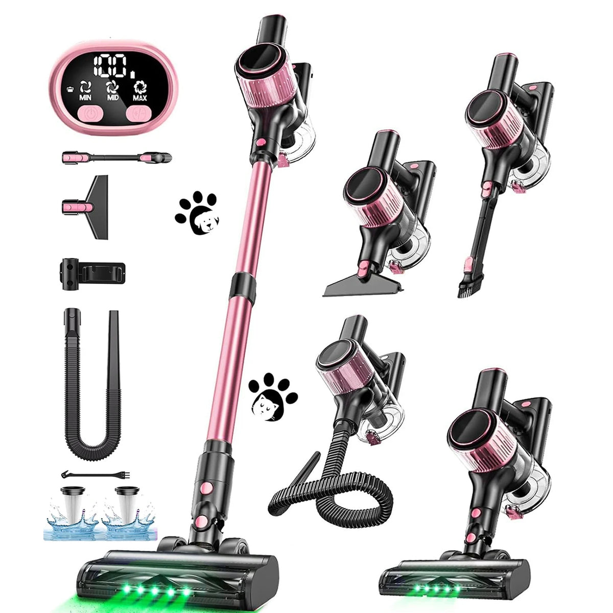 Suxiangvac Cordless Stick Vacuum With 55Kpa Suction And Bagless Design