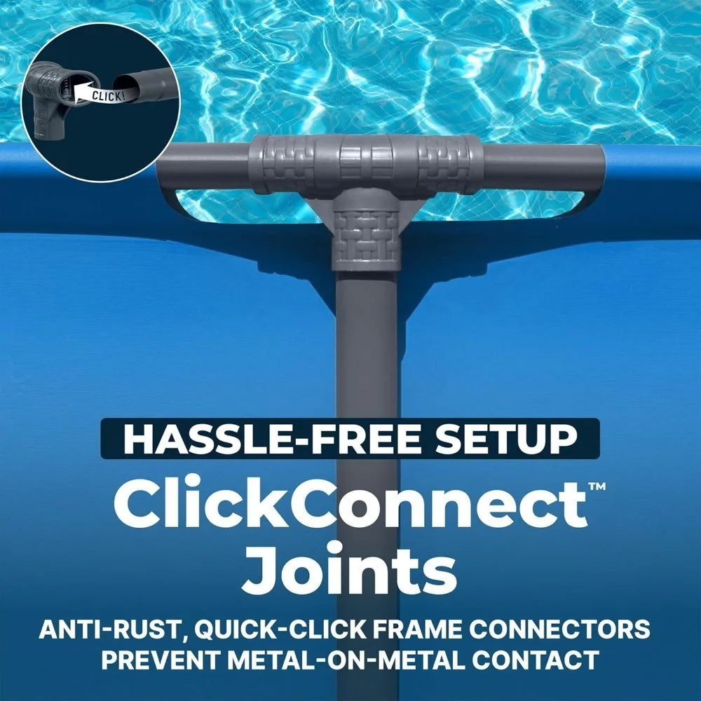 Steel Pro MAX Above Ground Round Metal Frame Outdoor Pool