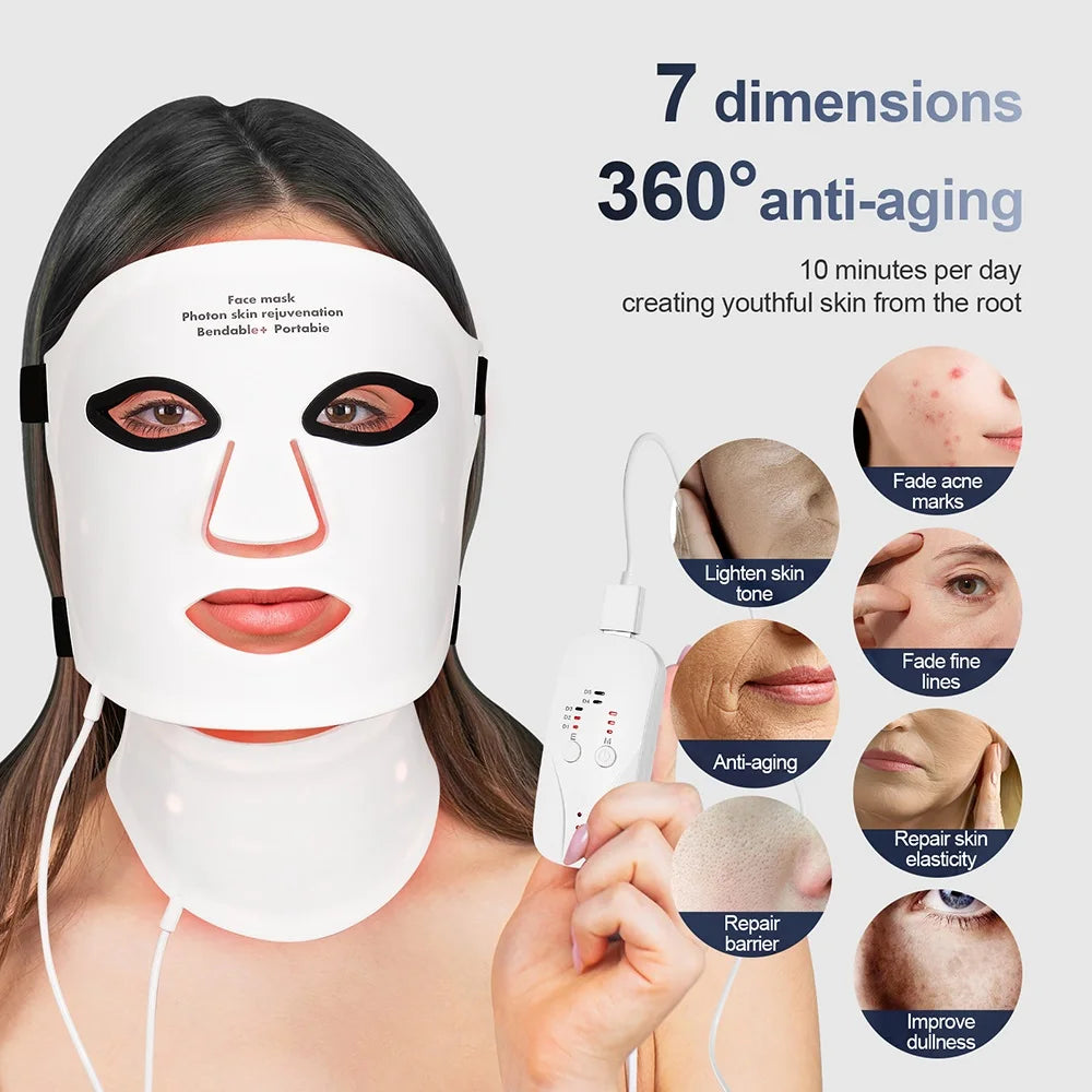 Iebilif Flexible Led Face Mask For Deep Skin Rejuvenation Therapy