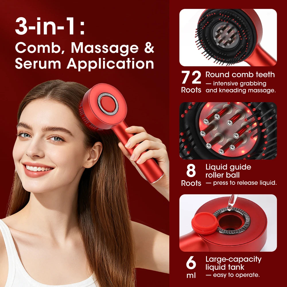 Afdeal Electric Scalp Massaging Hair Brush With Oil Dispenser