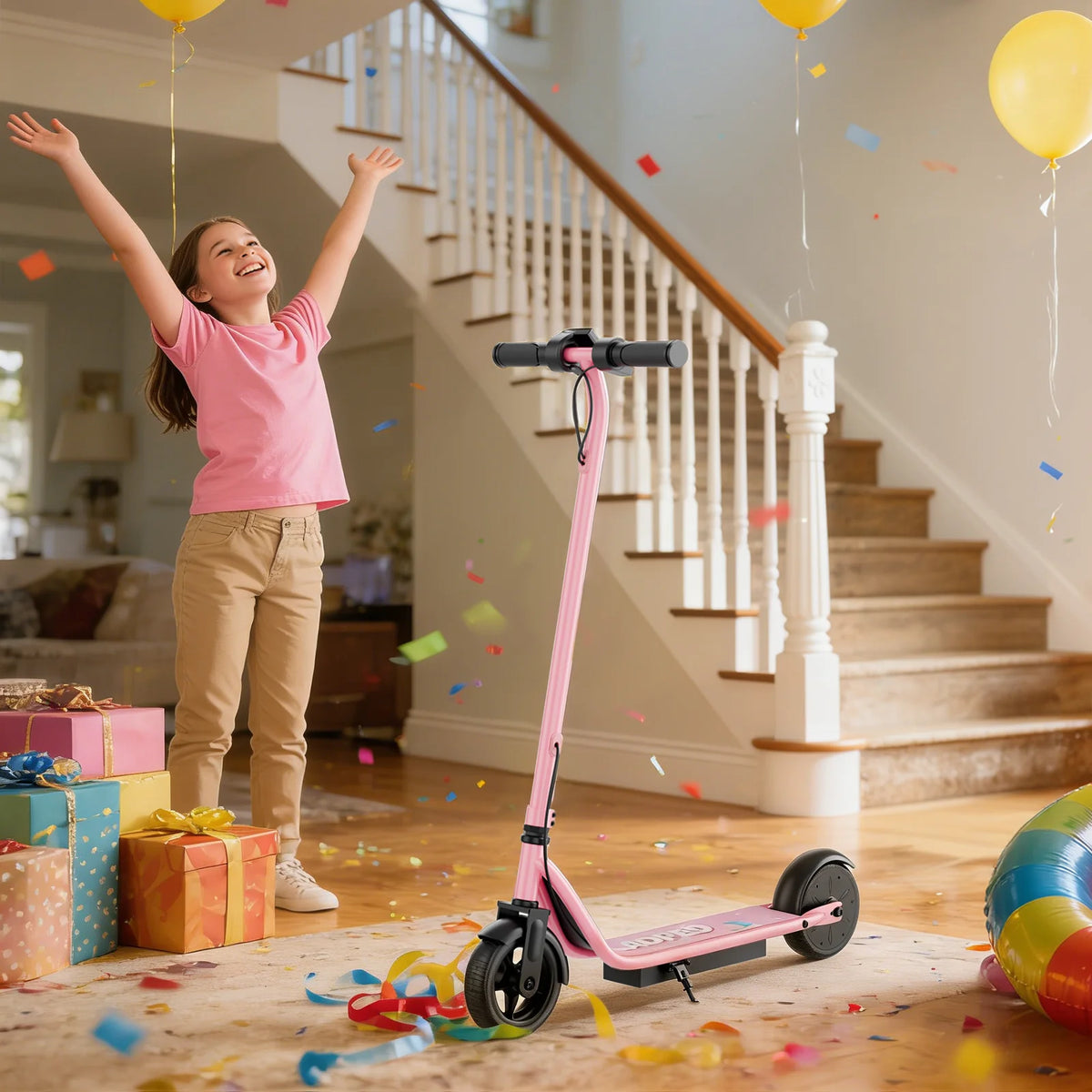 Ladped Kids Electric Scooter With 250W Motor And Three Speeds
