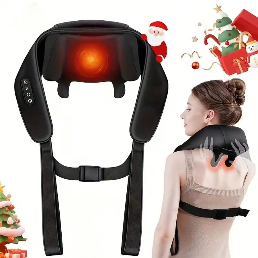 Ergonomic USB Powered Neck Massager With Soft Reversible Cover