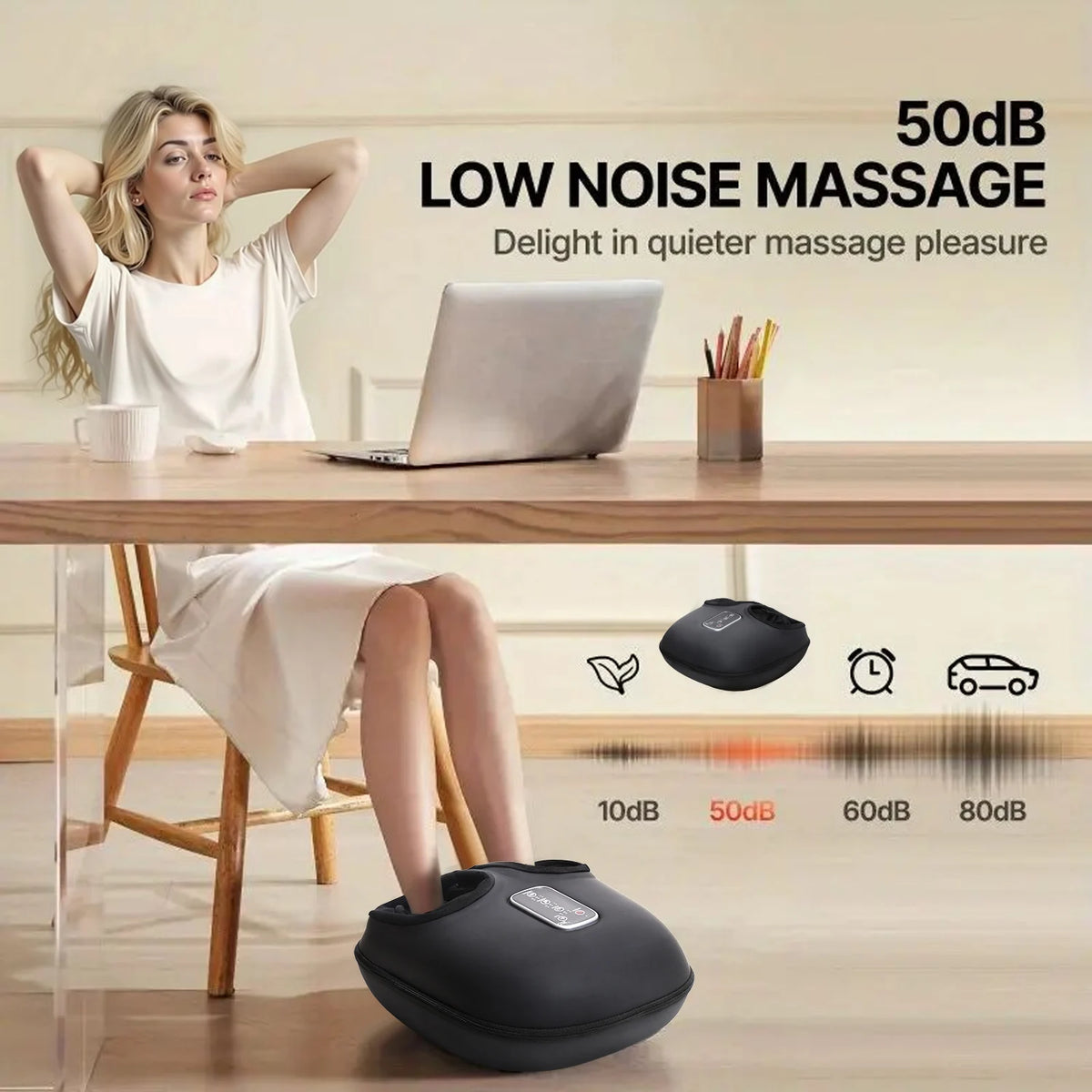 Leercon Automatic Foot Massager With Roller Kneading And Airbags