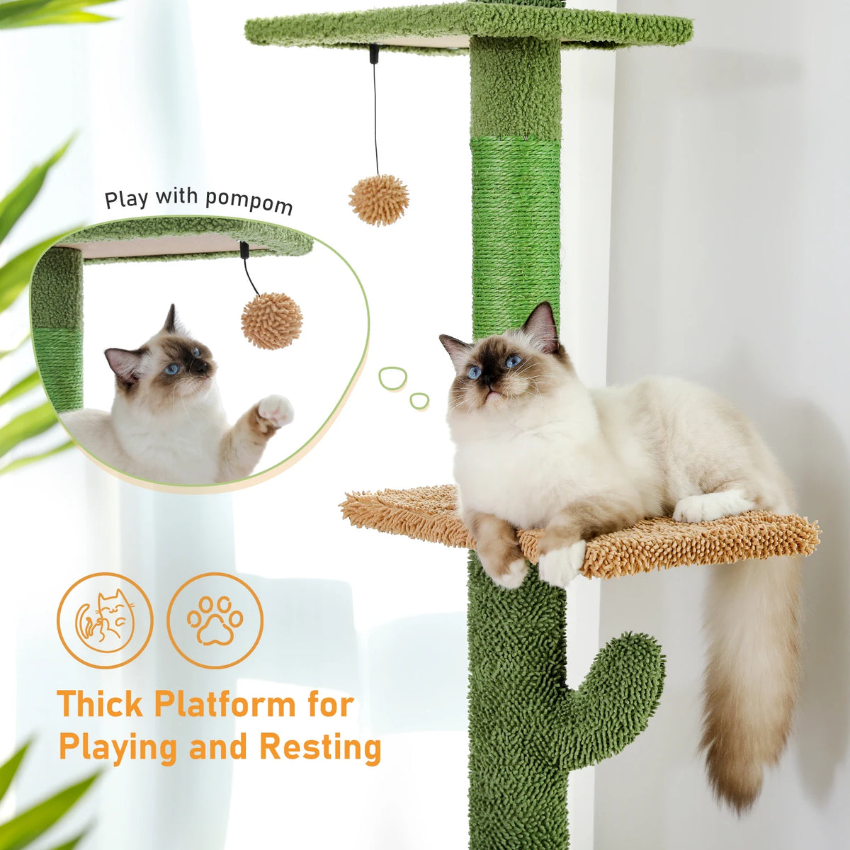 Pawz Road Premium Cat Tree With Hammock And Scratching Post
