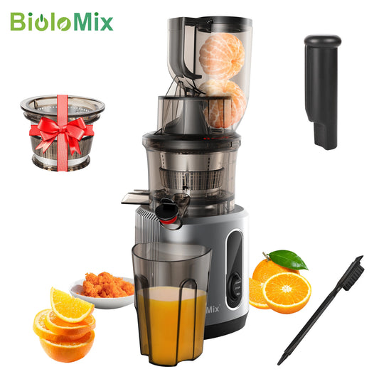 Biolomix Cold Press Juicer Wide Feed Chute Slow Masticating Extractor