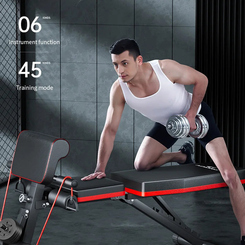Fully Foldable Adjustable Fitness Dumbbell Bench For Home Training
