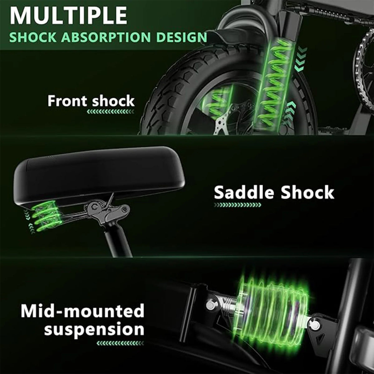 Furider 560W Folding Electric Bike With Removable Battery