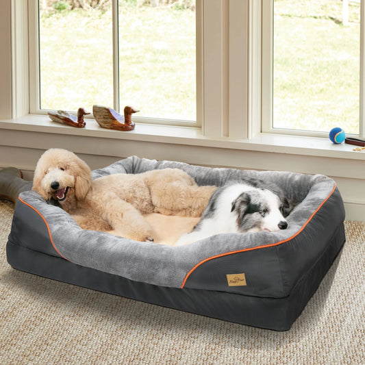 Bingopaw Soft Fleece Dog Bed Removable Washable Waterproof Cover