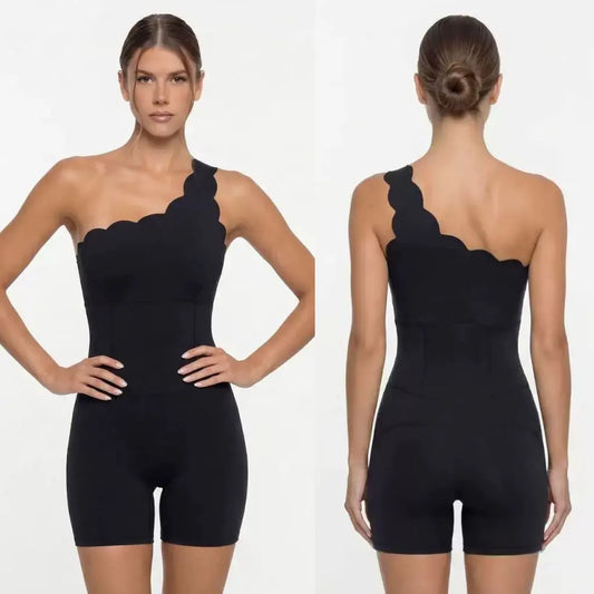 Fubeike Women Breathable Nylon Elastane Fitted One Piece Jumpsuit