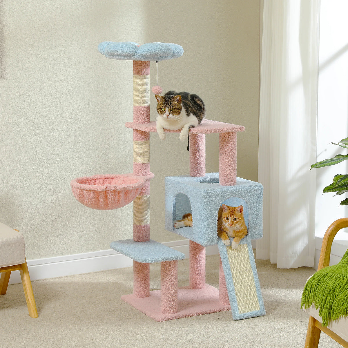 PAWZ Road Flower Multi Level Cat Tower With Sisal Posts