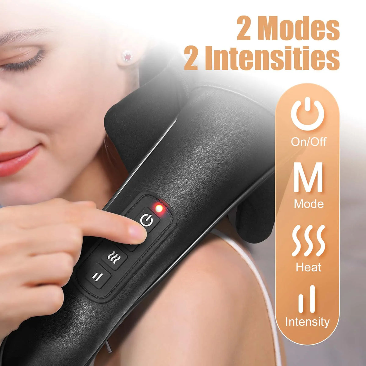 MASGRE Cordless Shiatsu Neck And Shoulder Massager With Heat