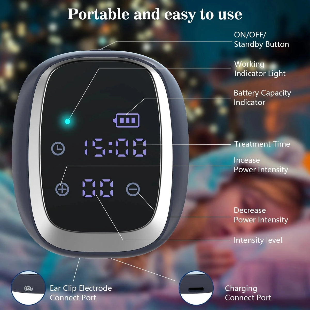 Portable Ems Sleep Aid Device For Insomnia Relief