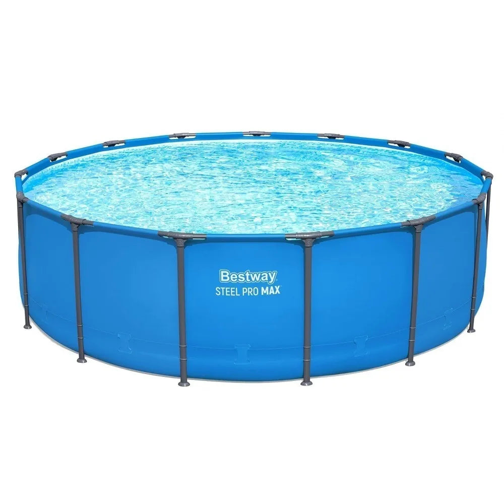 Steel Pro MAX Above Ground Round Metal Frame Outdoor Pool