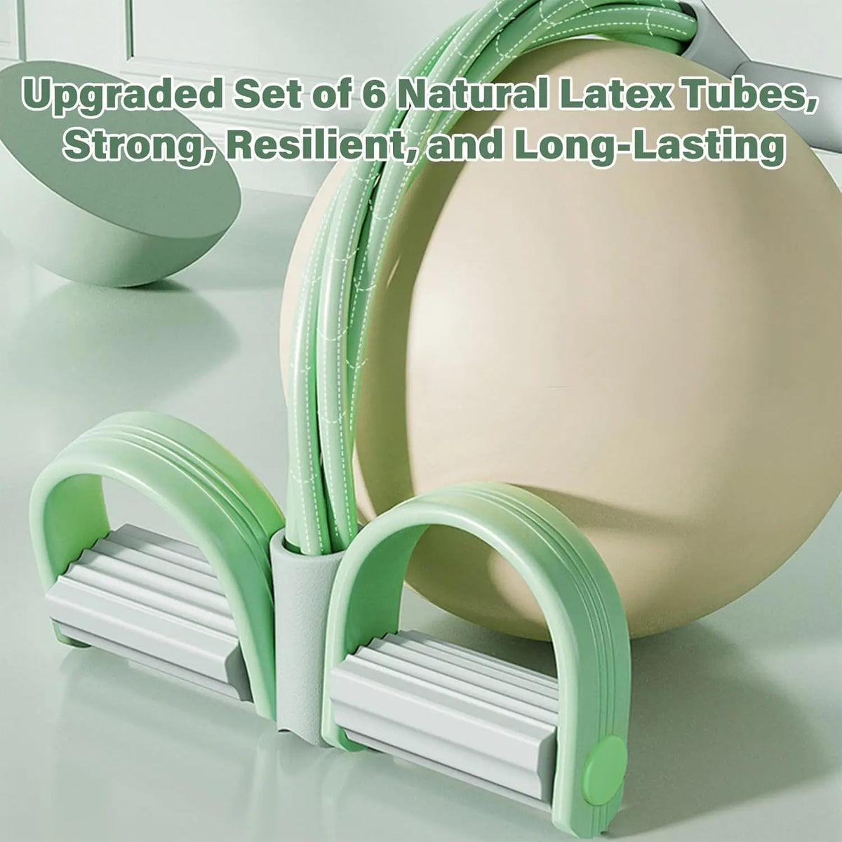 Natural Rubber Pedal Resistance Bands With Heavy Duty Handles