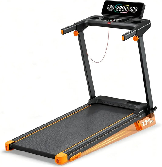 Foldable Walking Pad Treadmill With Adjustable Incline And Bluetooth