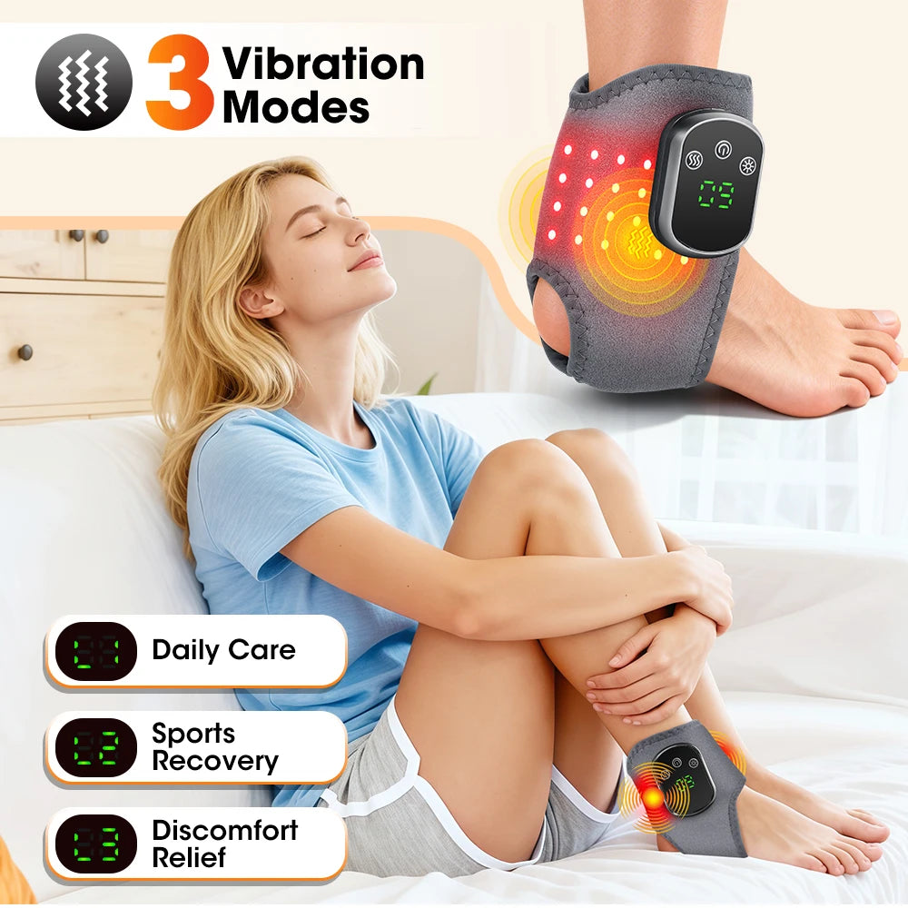 Hailicare Heated Red Light Ankle Massager With Vibration
