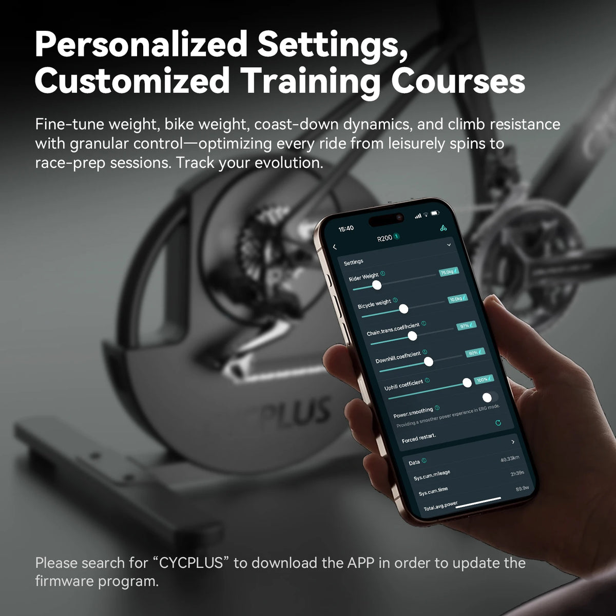 CyclPlus R200 Intelligent Direct Drive Cycling Trainer With Power Meter