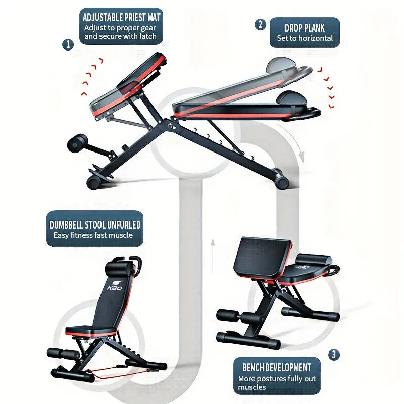 KBQ Multifunctional Adjustable Roman Chair Fitness Bench