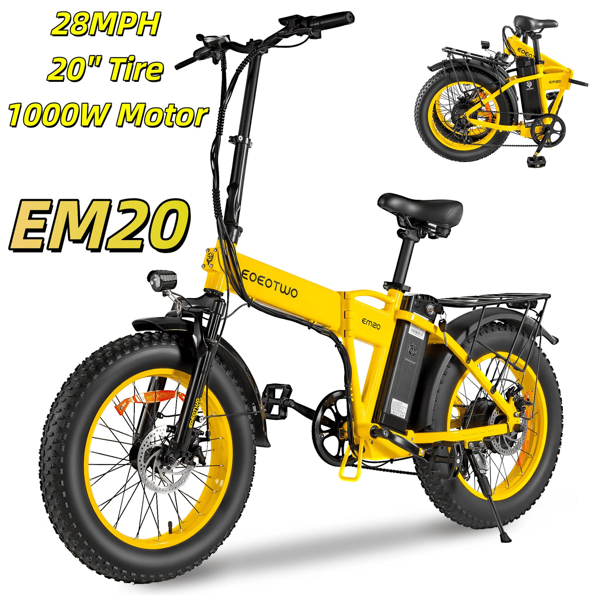 EOEOTWO 1000W Motor Adult Fat Tire Electric Bicycle