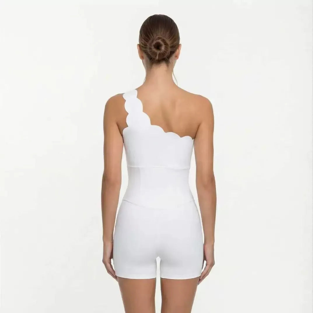Fubeike Women Breathable Nylon Elastane Fitted One Piece Jumpsuit