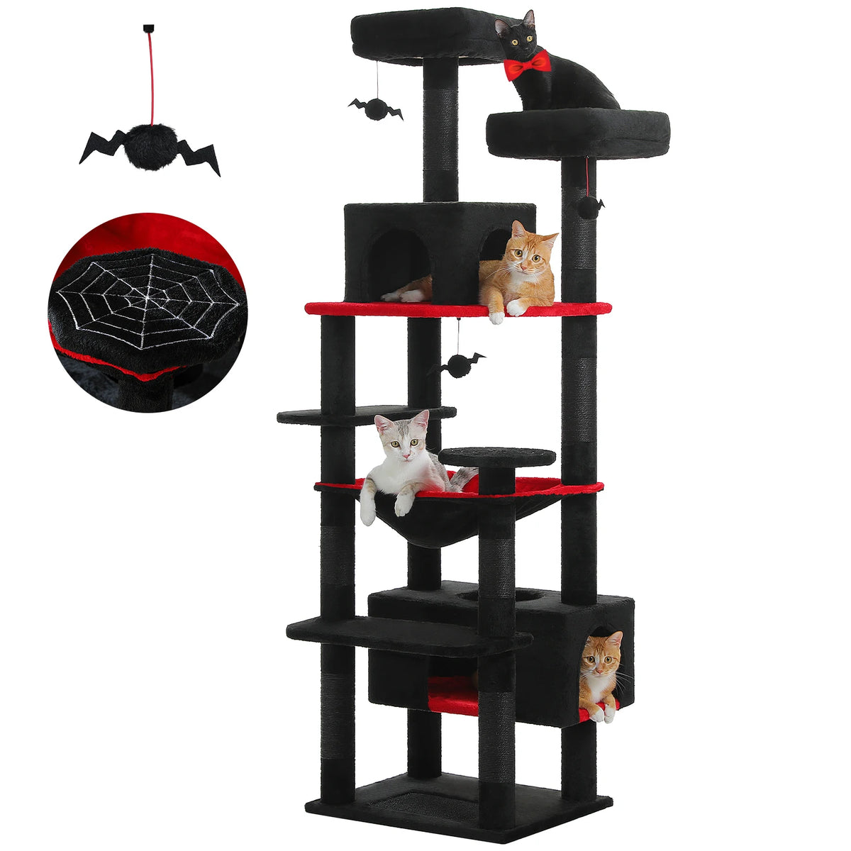 PAWZ Road Multi Level Cat Tree Tower With Hammock Posts