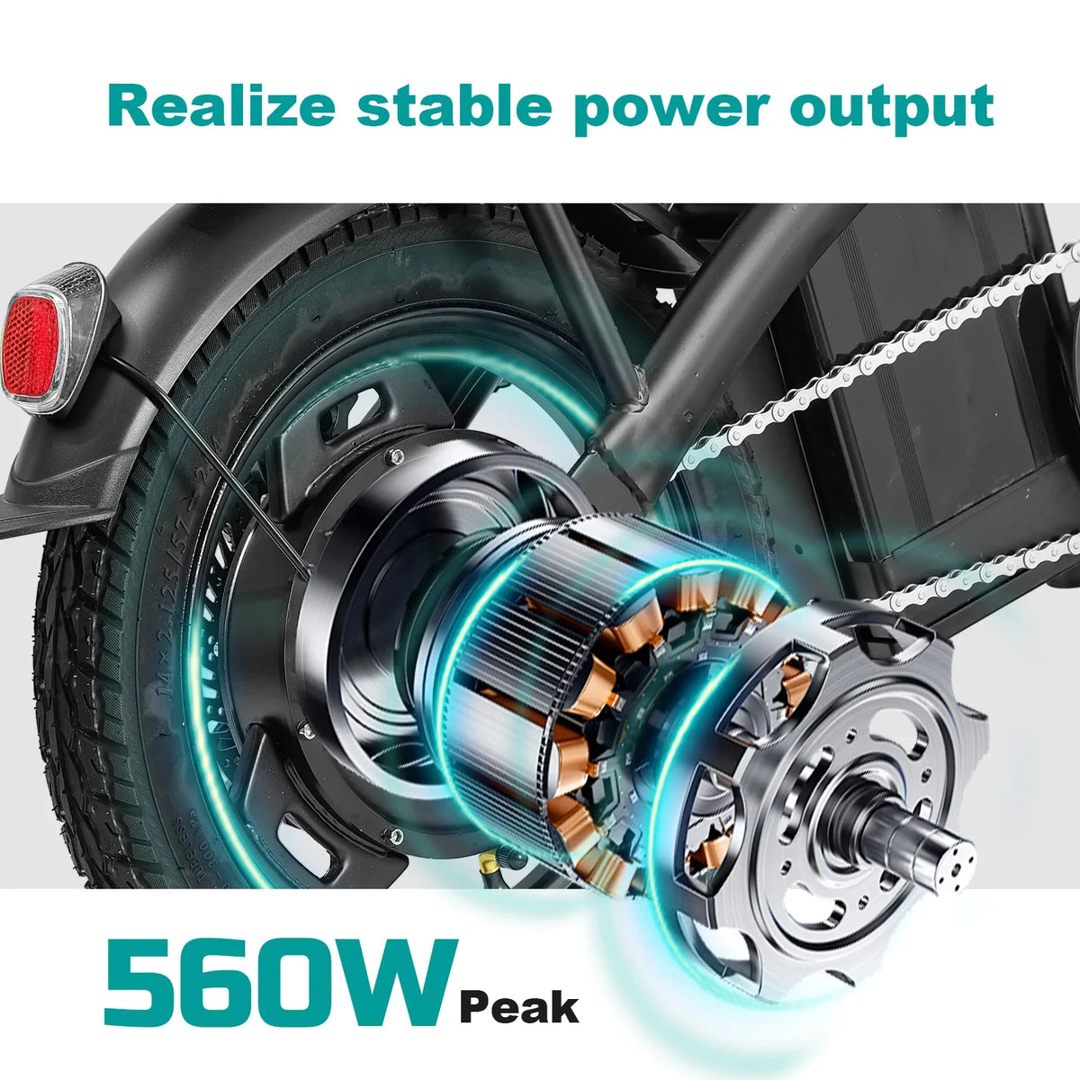 Terrosor 560W 48V Folding Electric Bicycle Commuter Urban E Bike