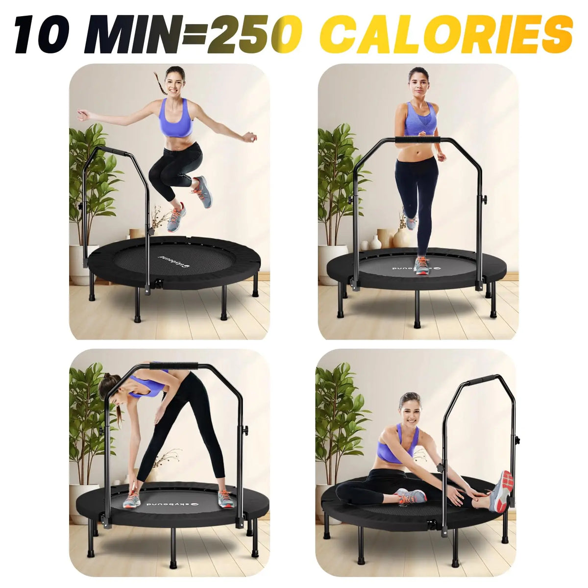 Professional Foldable Mini Rebounder Trampoline For Home Cardio Fitness
