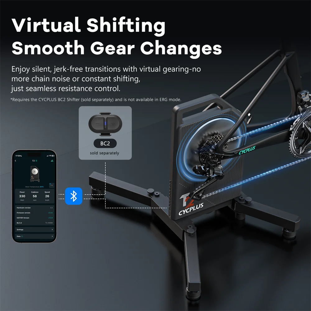 CYCPLUS T2 Direct Drive Smart Bike Trainer With ANT Plus Bluetooth Power Meter