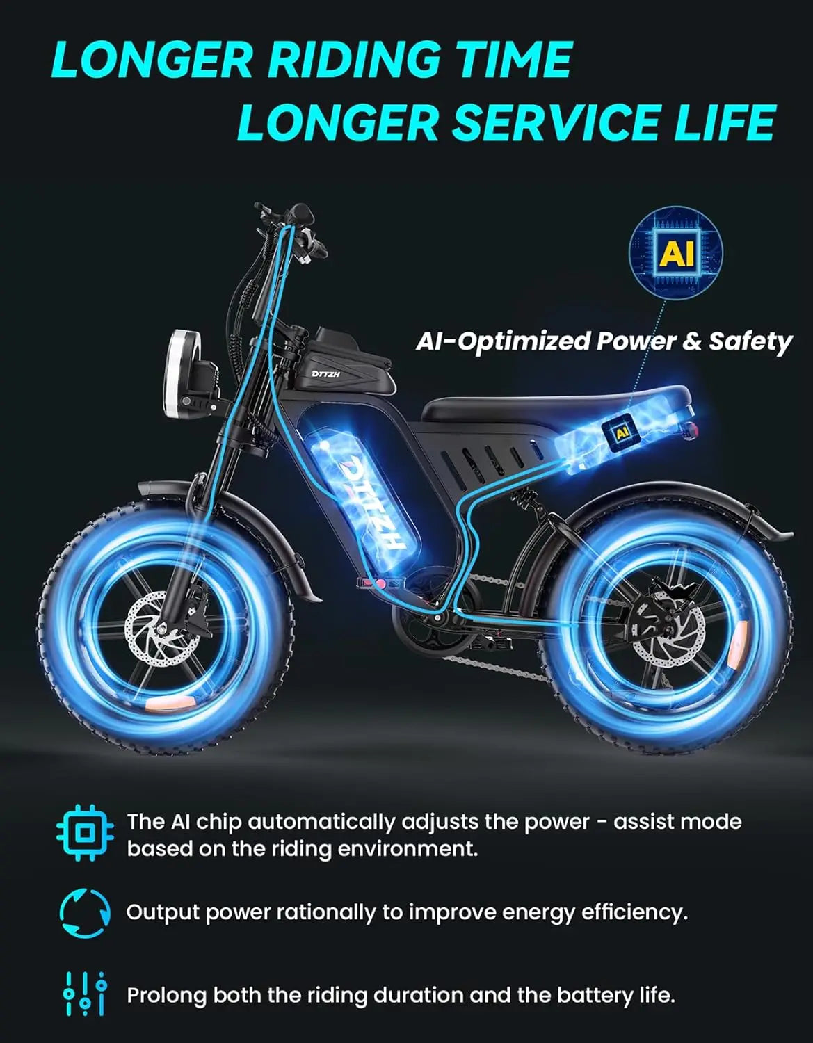 DTTZH F6S 2000W Full Suspension Electric Bike With Ul Certification