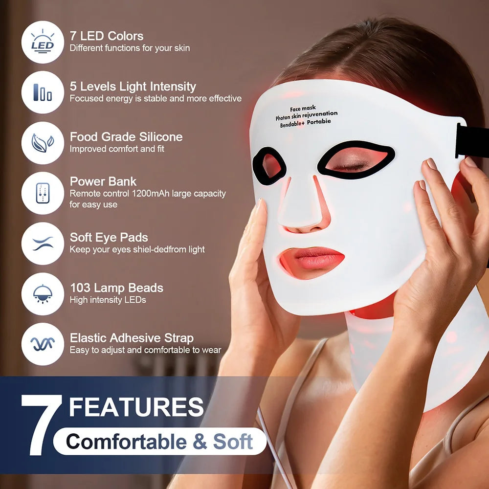 Iebilif Flexible Led Face Mask For Deep Skin Rejuvenation Therapy