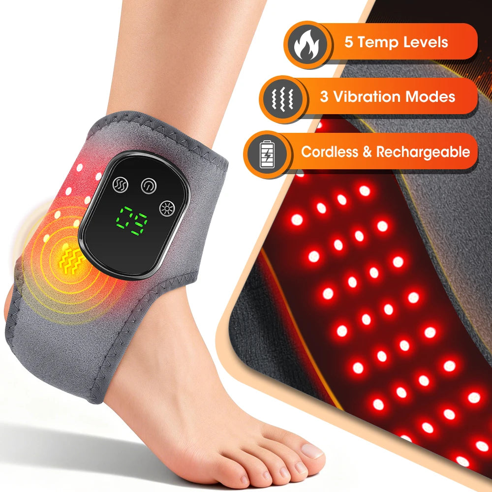 Hailicare Heated Red Light Ankle Massager With Vibration