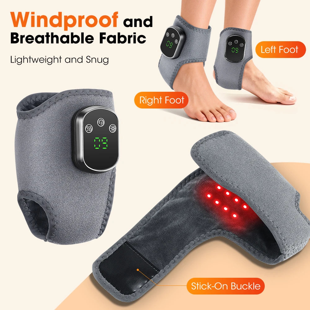 Hailicare Heated Red Light Ankle Massager With Vibration