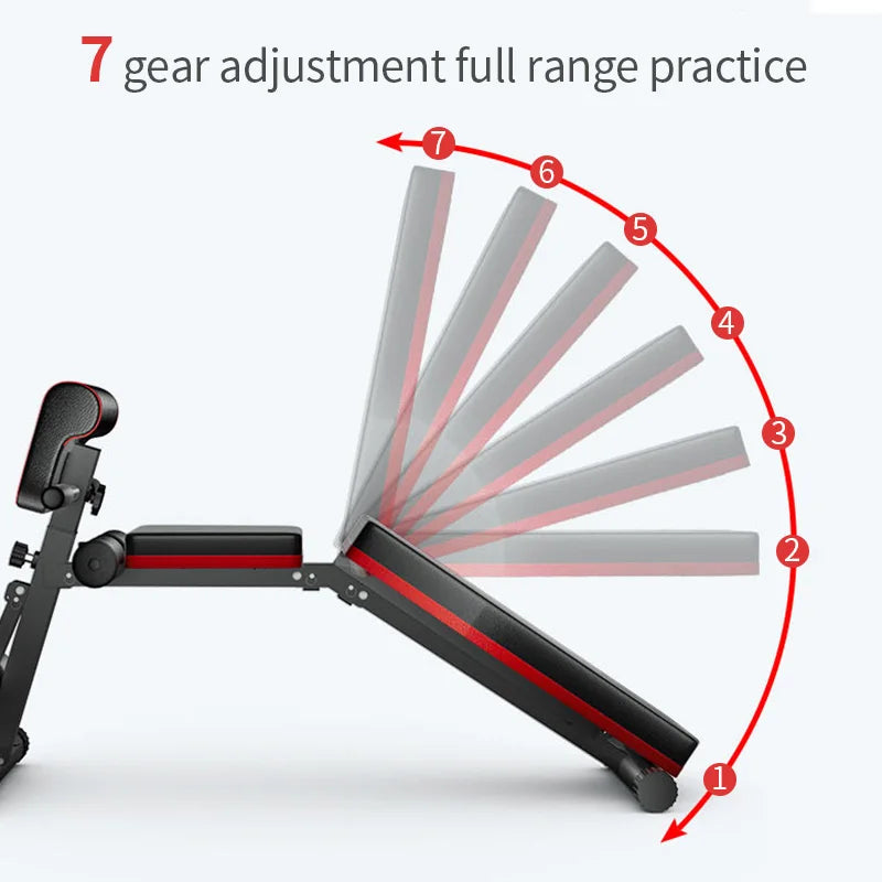 Fully Foldable Adjustable Fitness Dumbbell Bench For Home Training