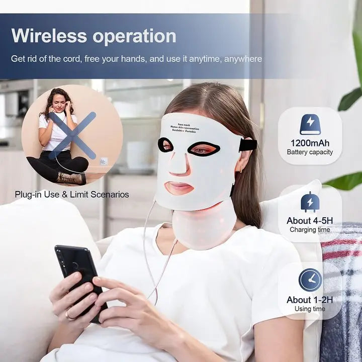 Iebilif Flexible Led Face Mask For Deep Skin Rejuvenation Therapy